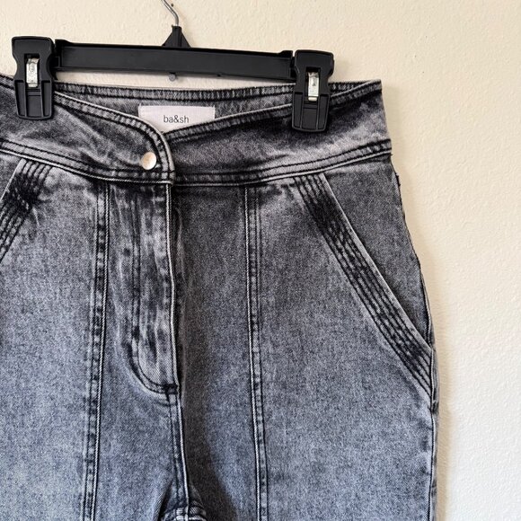 Ba&Sh Womens Cotton Acid Washed Jeans Distressed Gray Size 0 US 2 - Picture 2 of 8